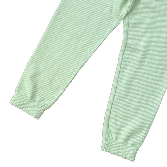 Victorias Secret PINK Heavyweight Rib High Waist Campus Jogger Pants Green S NWT - Picture 3 of 7